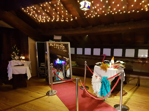 Magic Selfie Mirror Hire Rivington Hall Barn Wedding Bolton
