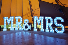 Mr & Mrs Illuminated Letters Light Up