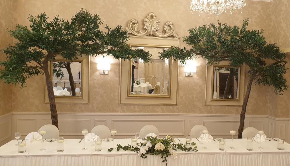 Olive Green Canopy Tress Elegant Wedding