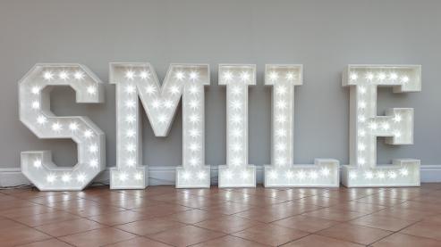 SMILE Light Up Letter Hire