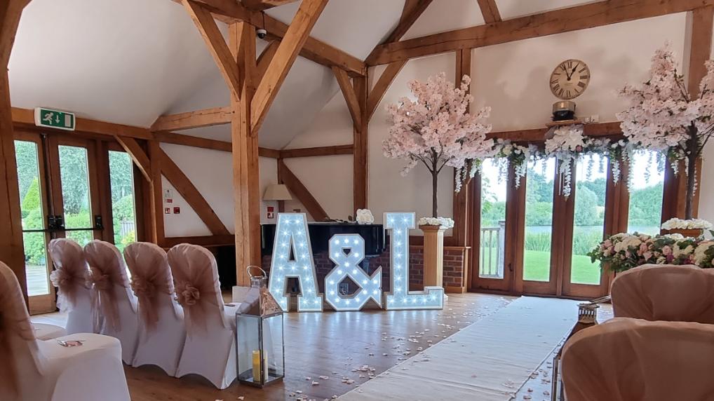 LED Initials Letters Sandhole Oak Barn