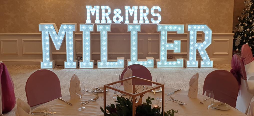 Mr&Mrs Surname Lights Cheshire