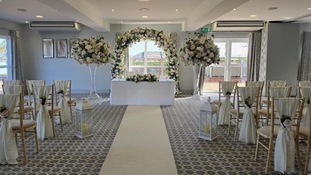 Cheshire View Wedding Ceremony Pinks Nudes & Neutrals