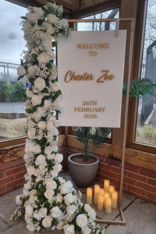 Chester Zoo Wedding Welcome Sign