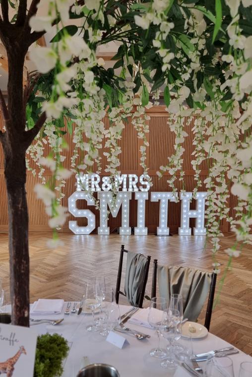 Chester Zoo The Square Venue Dressing Light Up Letters MR&MRS
