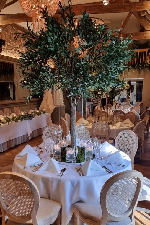 Ruscus Olive Tree Table Centre Centrepiece 