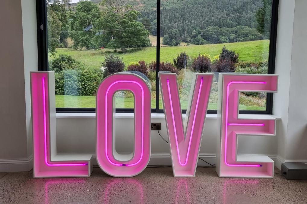 Venue Styling - Tyn Dwr Neon Love