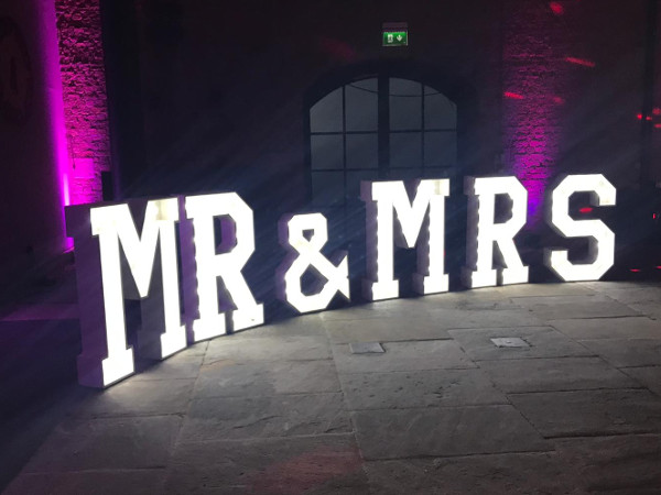 Titanic West Bay Mr & Mrs LED Light Up Letters